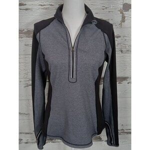LULULEMON Women's Reversible Run U-Turn Grey/Black 1/2 Zip Pullover Sz 6 W3708S